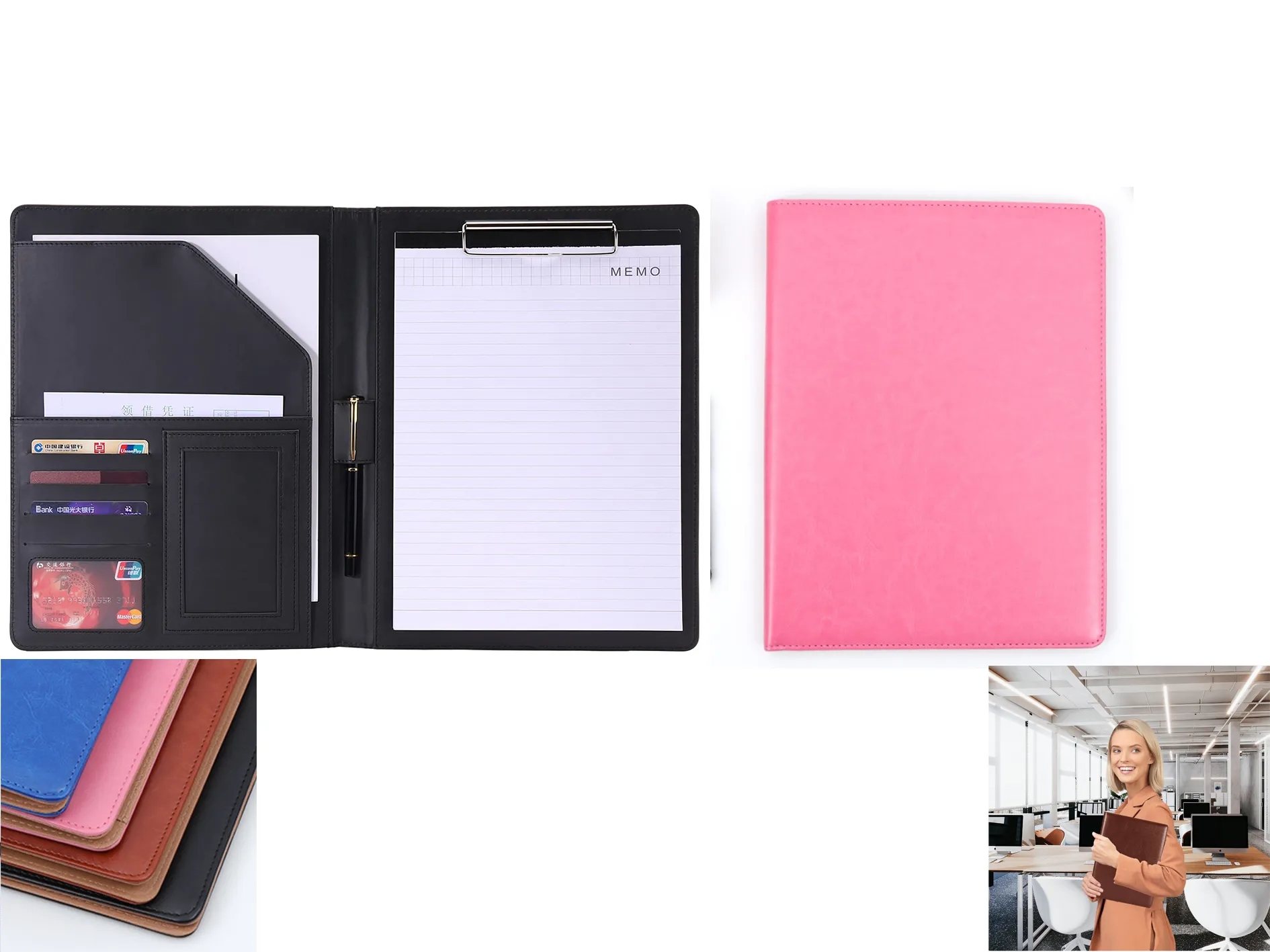 A4 PU Cover Folder w/ card slot 2