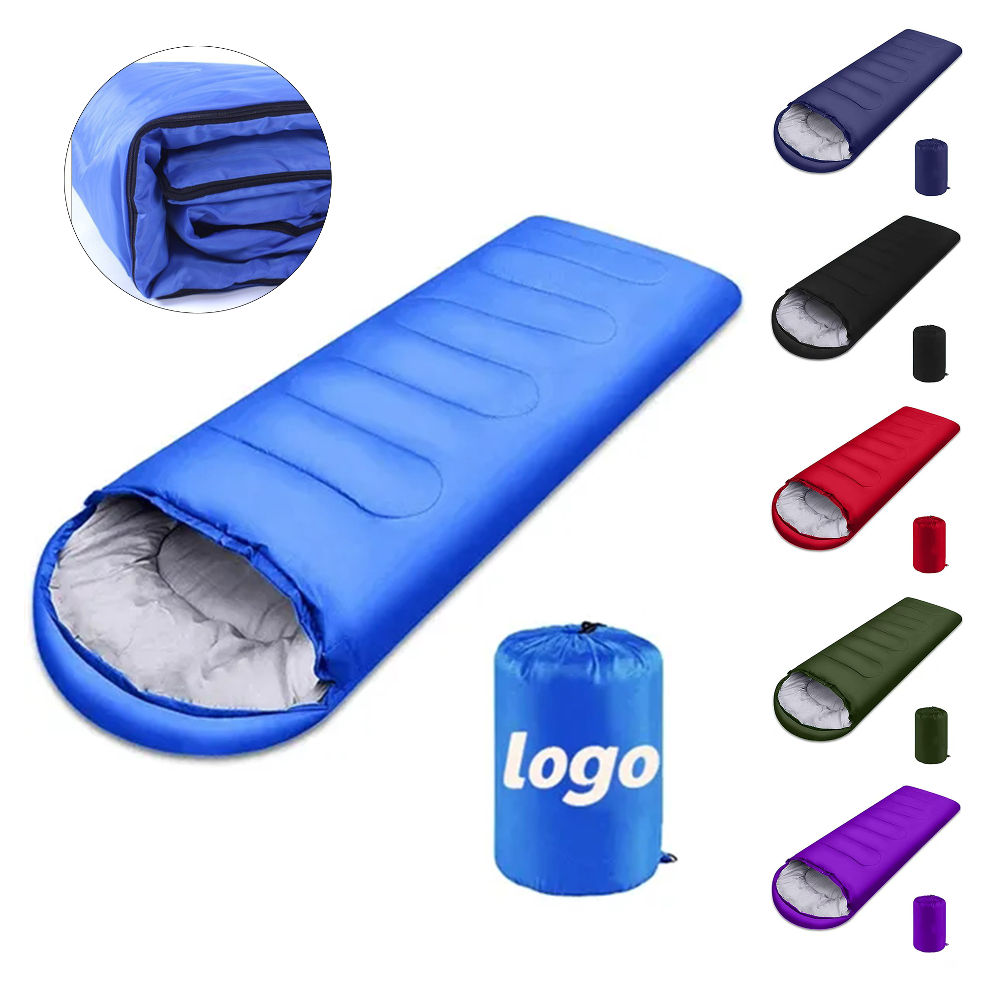 Adult Outdoor Portable Warm Camping Polyester Sleeping Bag 8