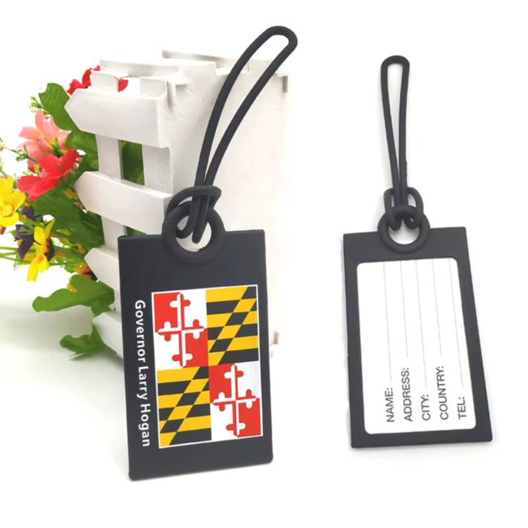 Travel Silicone Luggage Tag w/Elastic Loop 4