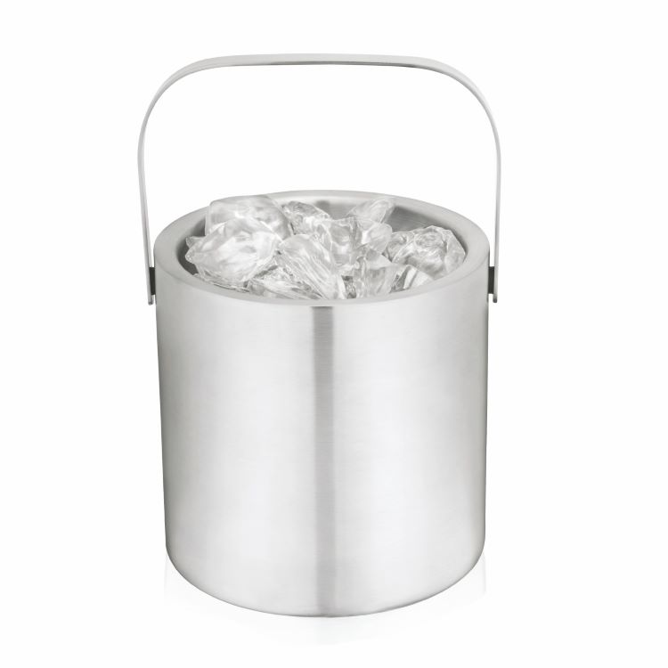 True® Stainless Steel Ice Bucket with Tongs 1