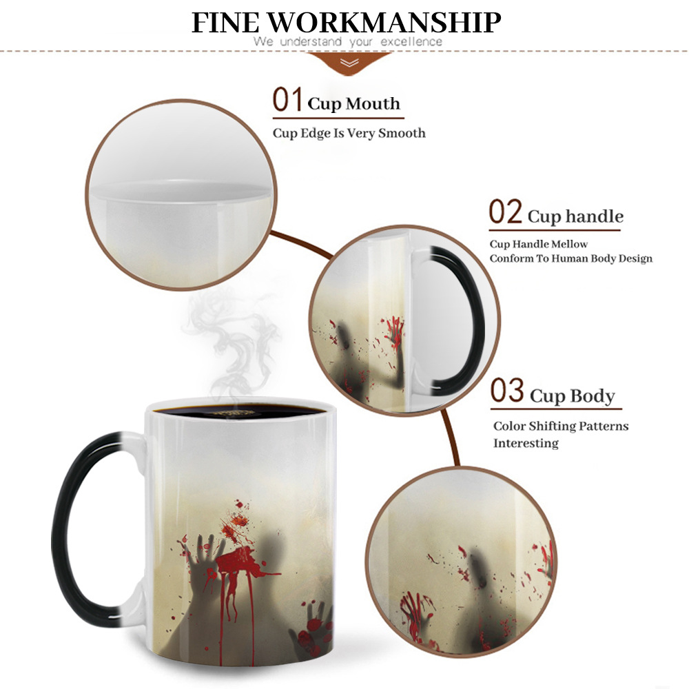 11 oz Promotional Full Color Changing Coffee Mugs 7