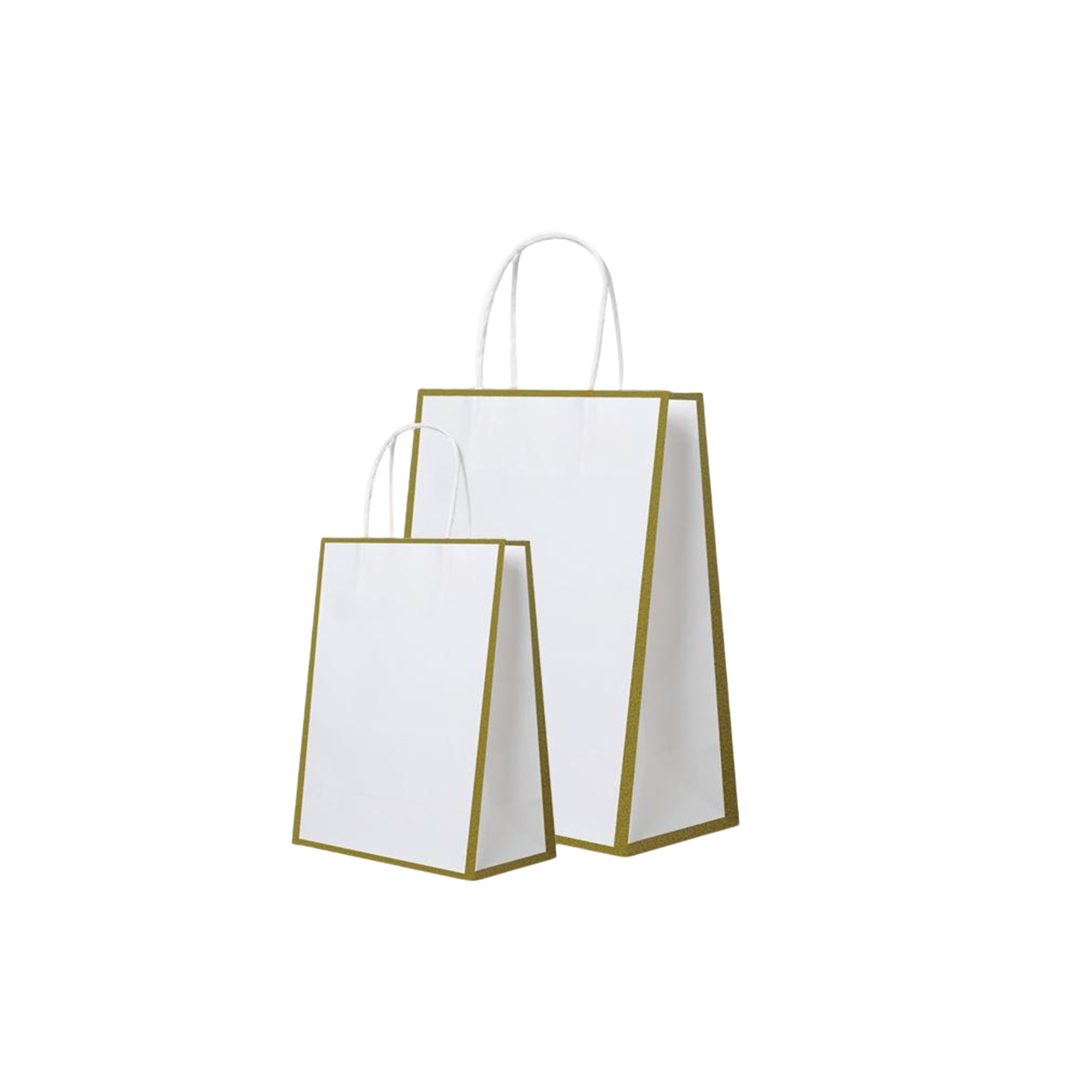 White Kraft Paper Shopper With Twisted Handle 8.3 X 4.4 X 10.7" 8