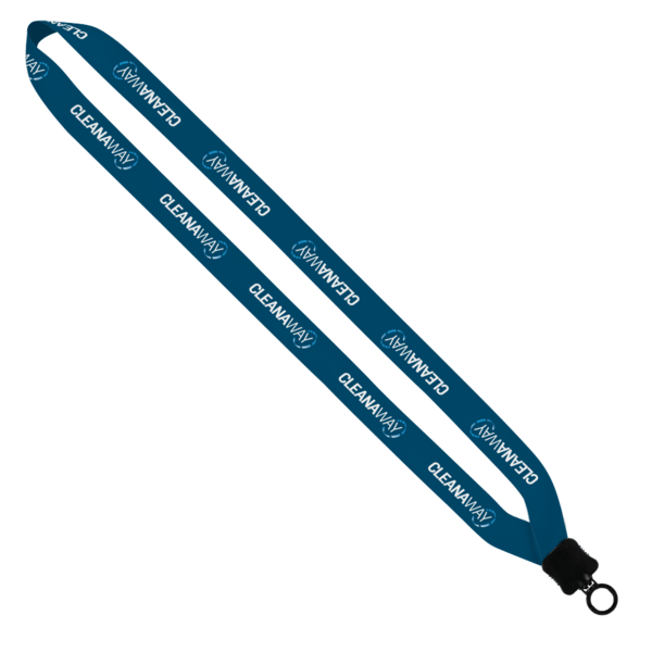 3/4" rPET Dye-Sublimated Lanyard with Plastic Clamshell and O-Ring