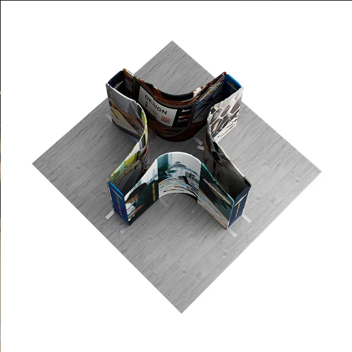 13ft Magnetic Modular Fabric Displays - Tapered Island Shape 11