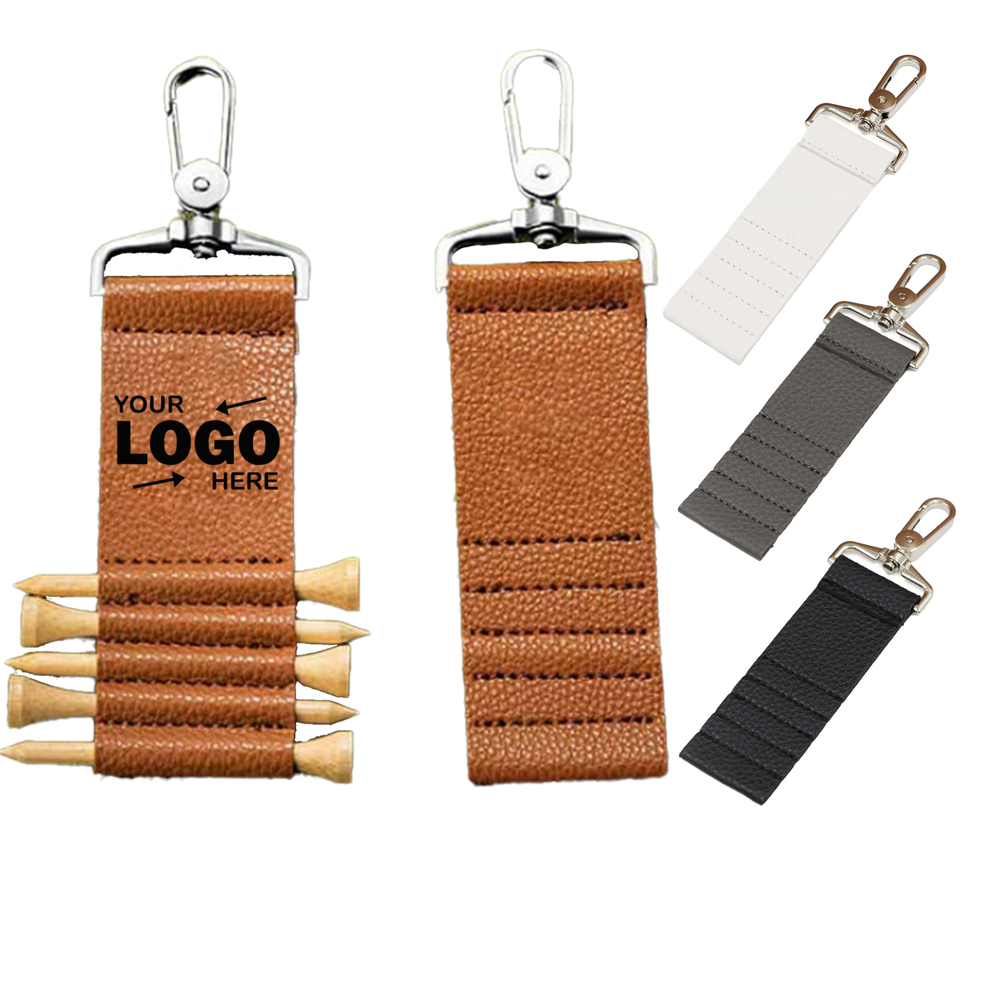 MOQ 50 PU Leather Golf Tee Organizer 2