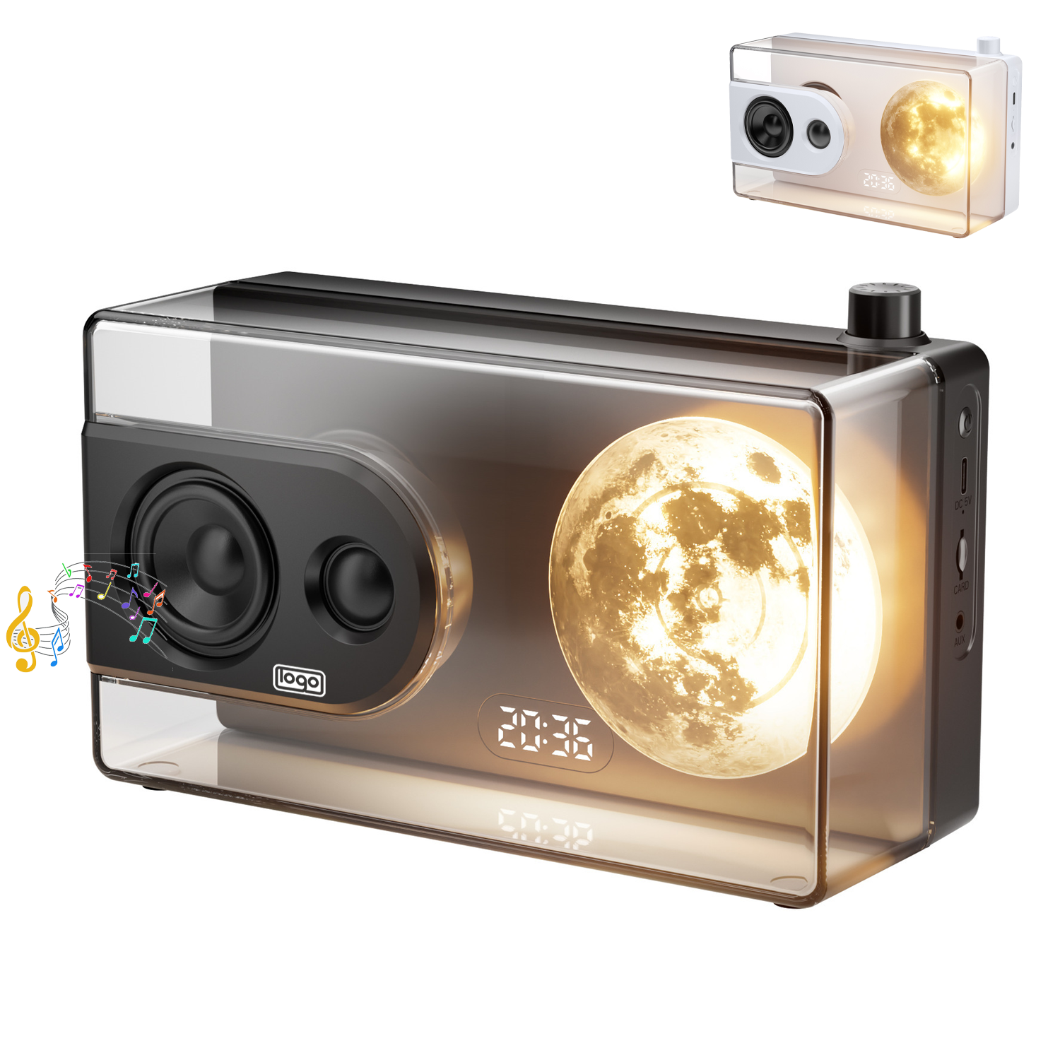 Moon-light Transparent Wireless Bluetooth Speaker