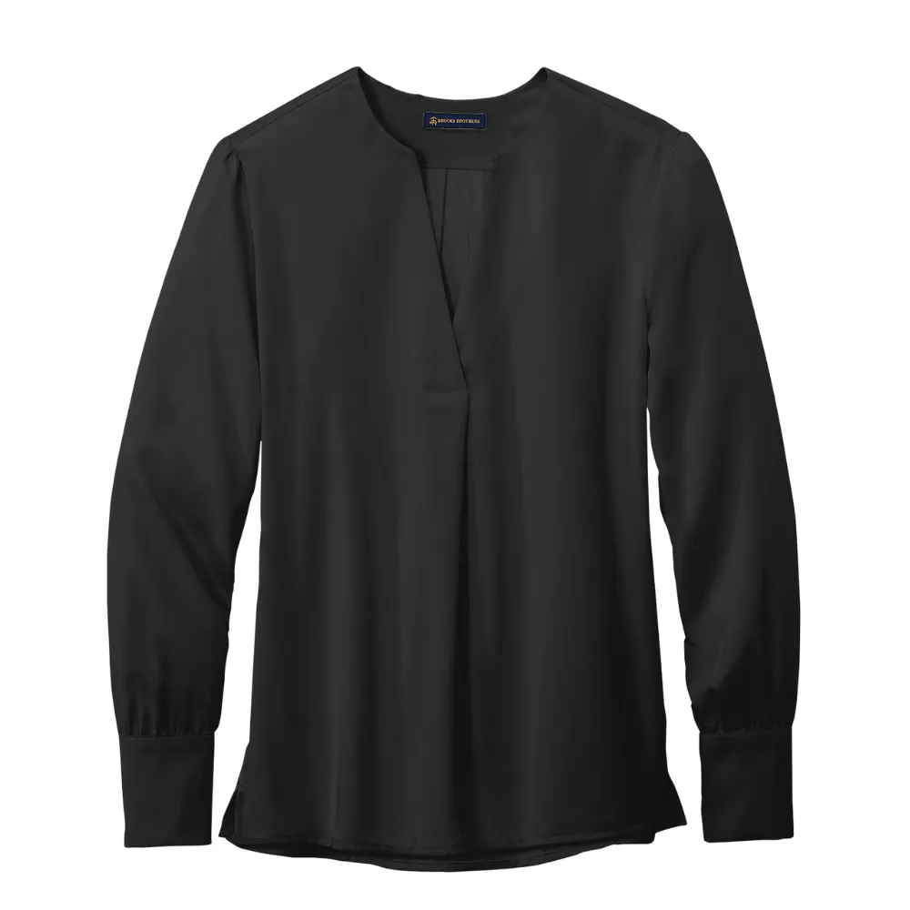 Brooks Brothers(R) Women's Open-Neck Satin Blouse 6