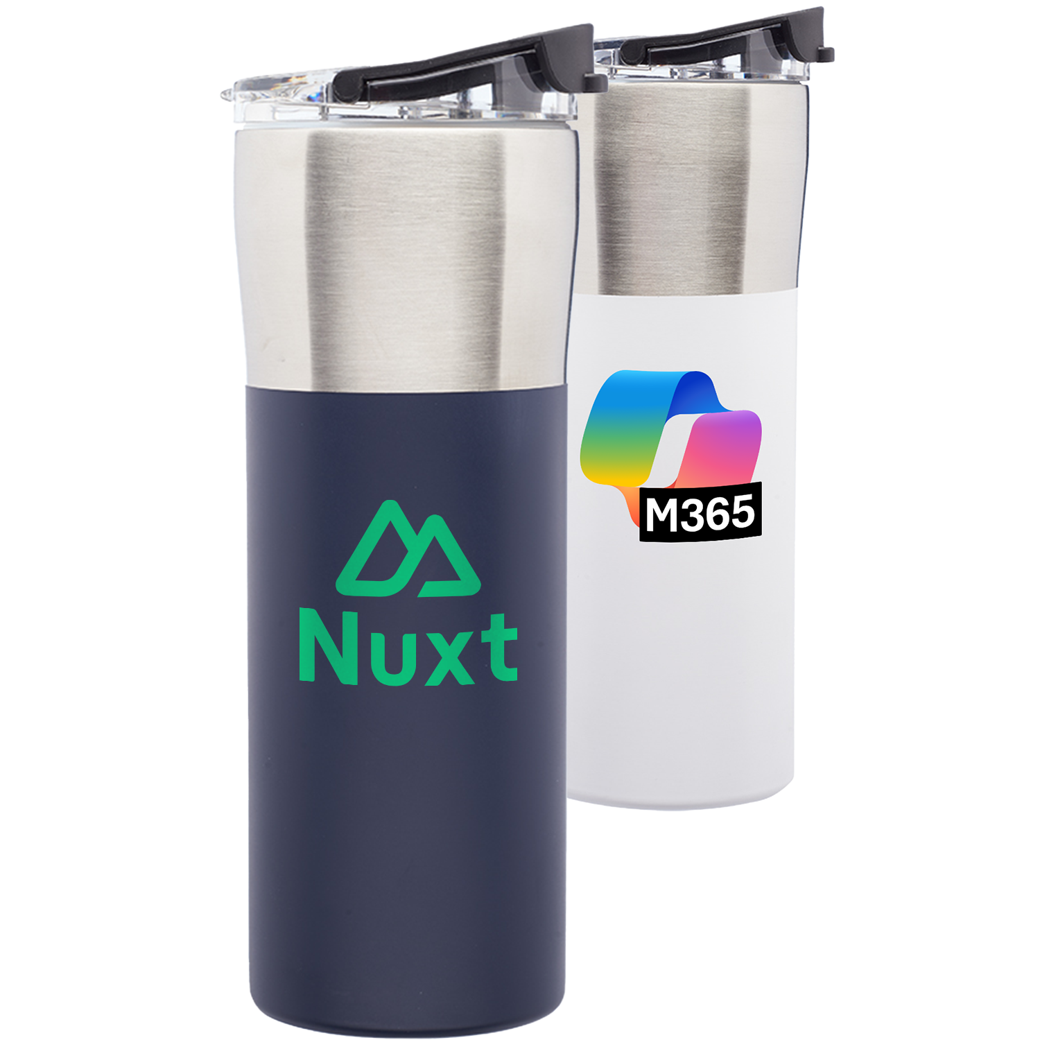 19 oz. Nau Color Grip Travel Mugs with Plastic Lid 3
