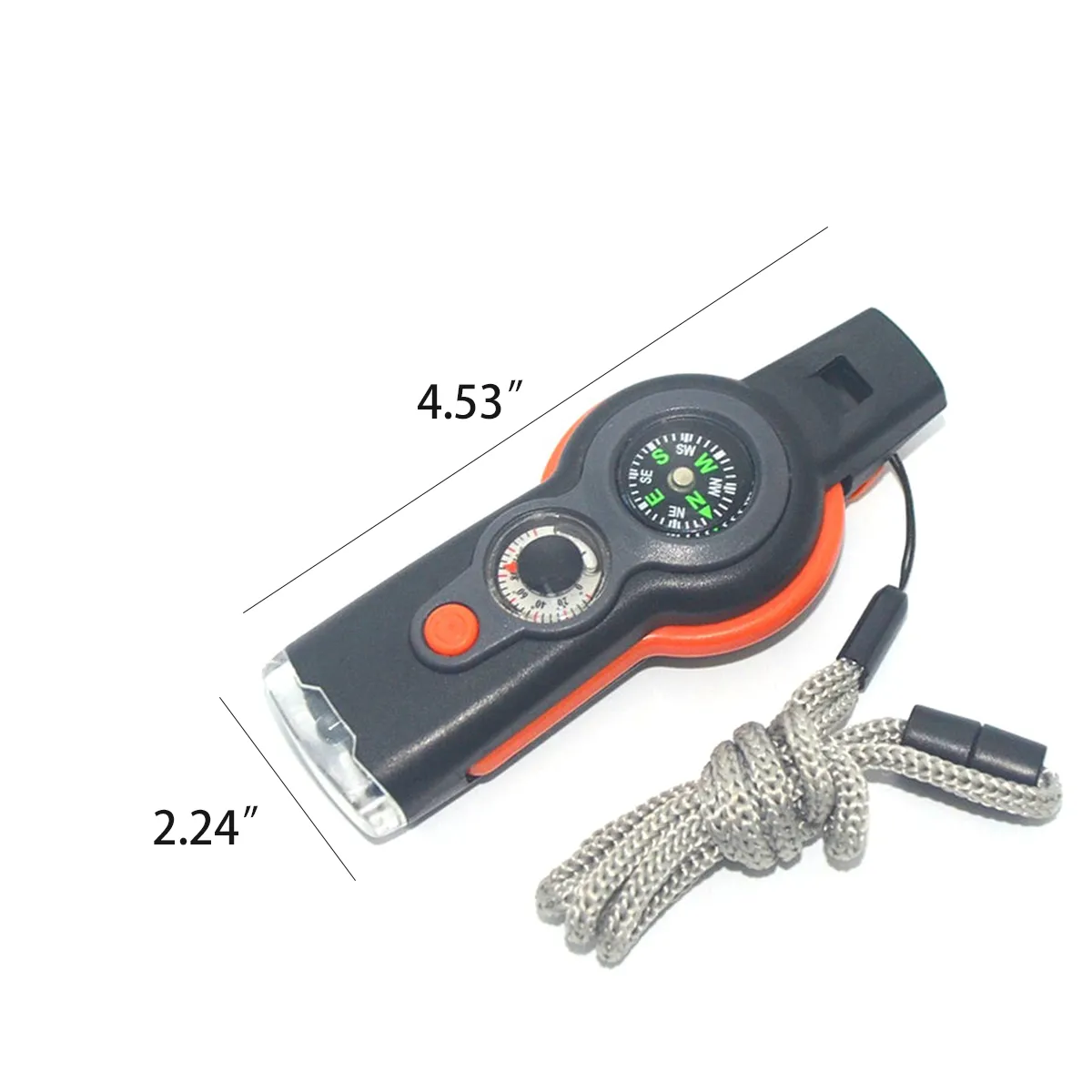 Lightweight 7 In 1 Multi-functional Survival Whistle 3