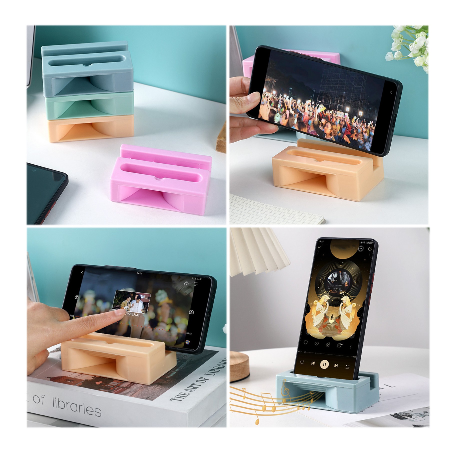Loudspeaker Mobile Phone Bracket Creative Desktop Portable 4