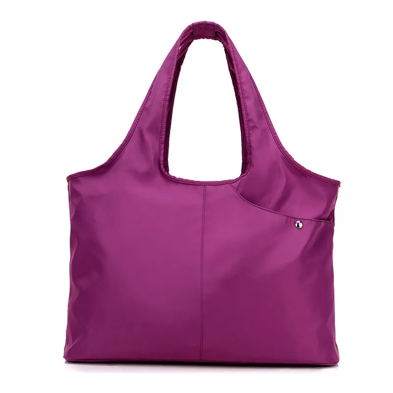 Nylon Waterproof Large Tote Shoulder Handbag, custom tote bag with logo imprint 4
