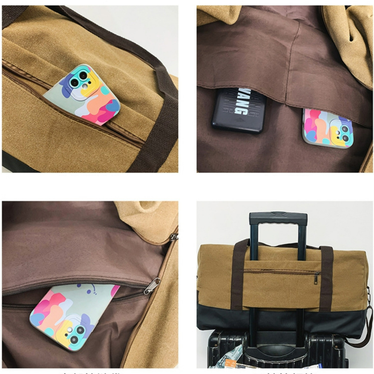 Wear-Resistant Canvas Travel Duffel Bag 4