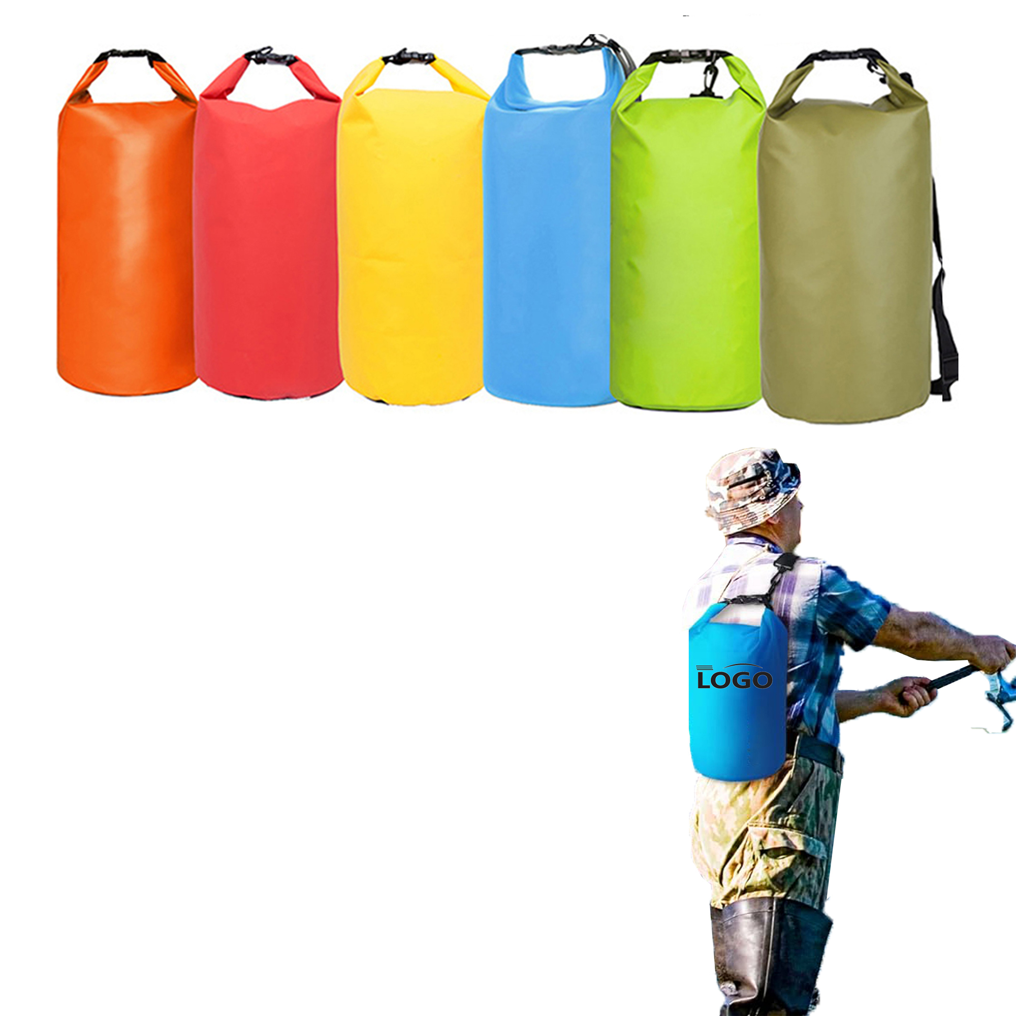 Waterproof MOQ20 500D PVC Swimming Beach Bag 2