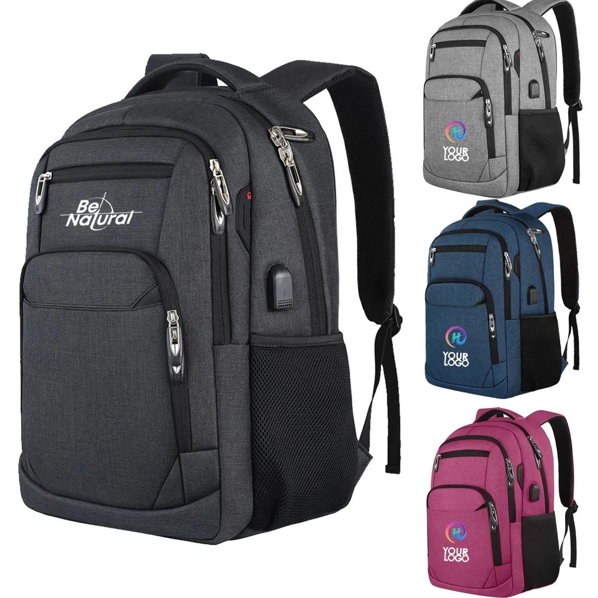 Luxury 15.6" Travel Laptop Backpack with USB Charging Port 2