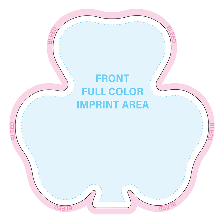 HAND FANS - Full Color, Shamrock Shaped Hand Fan 5