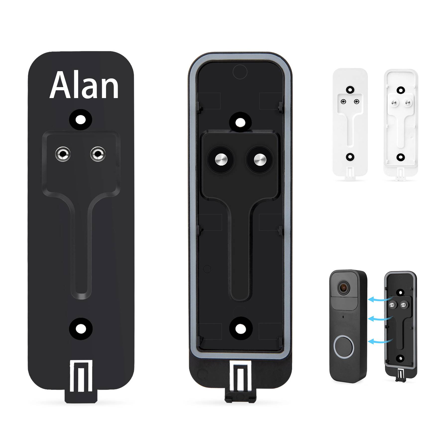 Video doorbell blink base plate