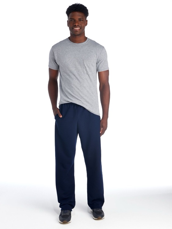 JERZEES NuBlend® Pocketed Open-Bottom Sweatpants 2