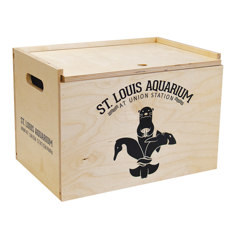Plywood Display Crate with Sliding Cover 11