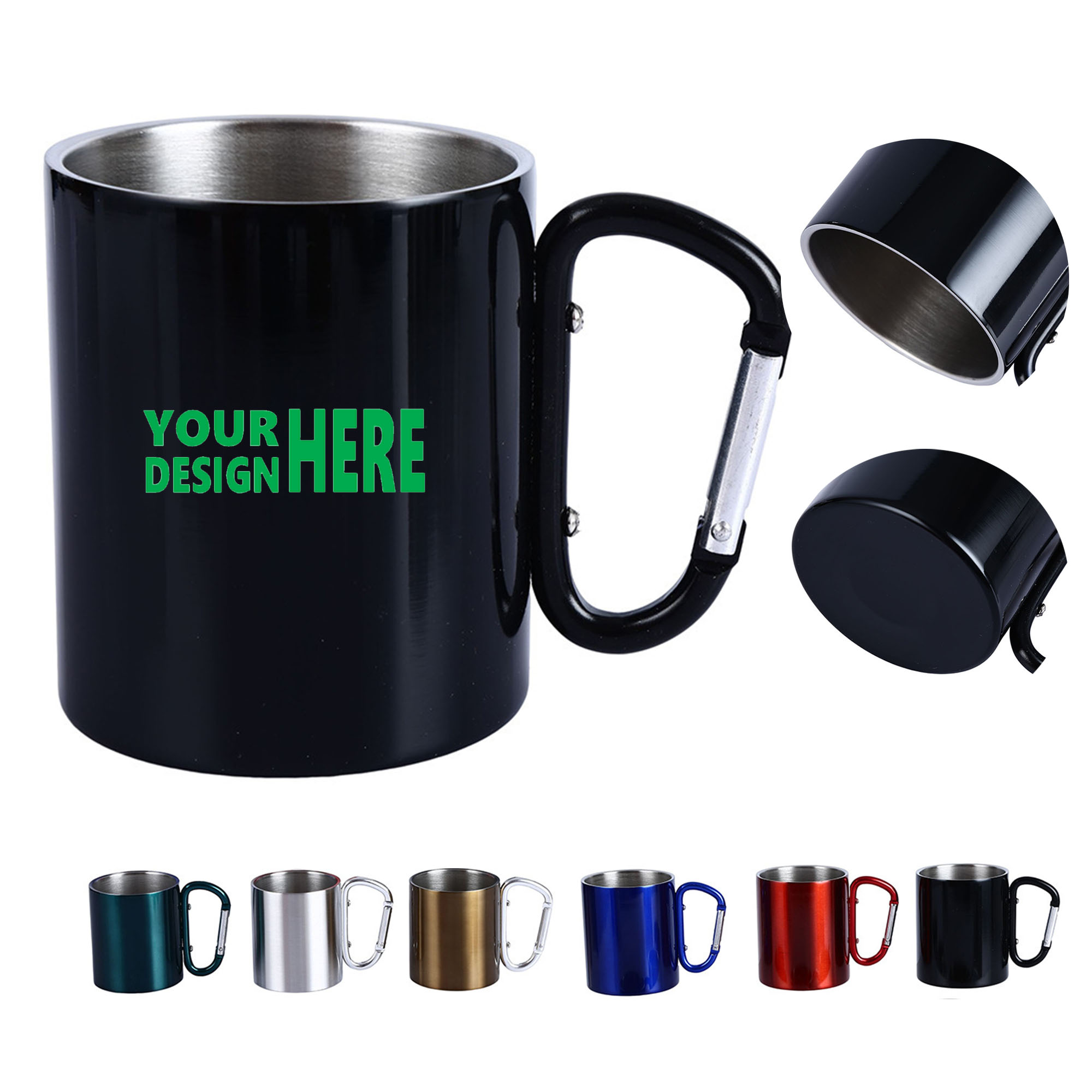 Stainless steel portable mug with handle 3