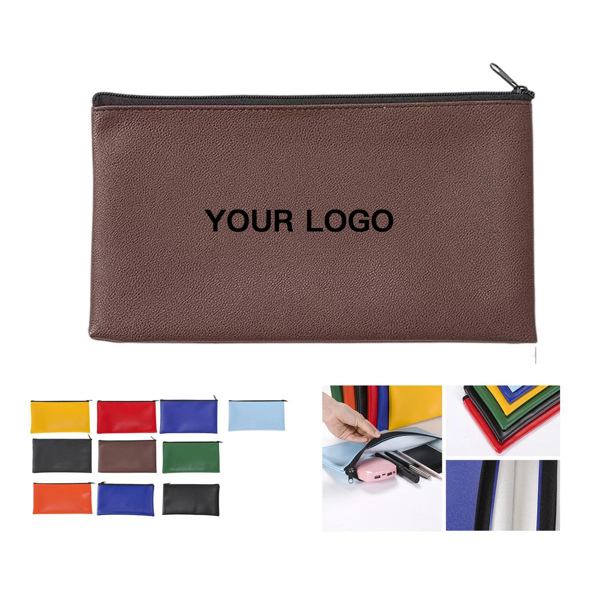 Bank Deposit Pouch with Zipper Closure 3