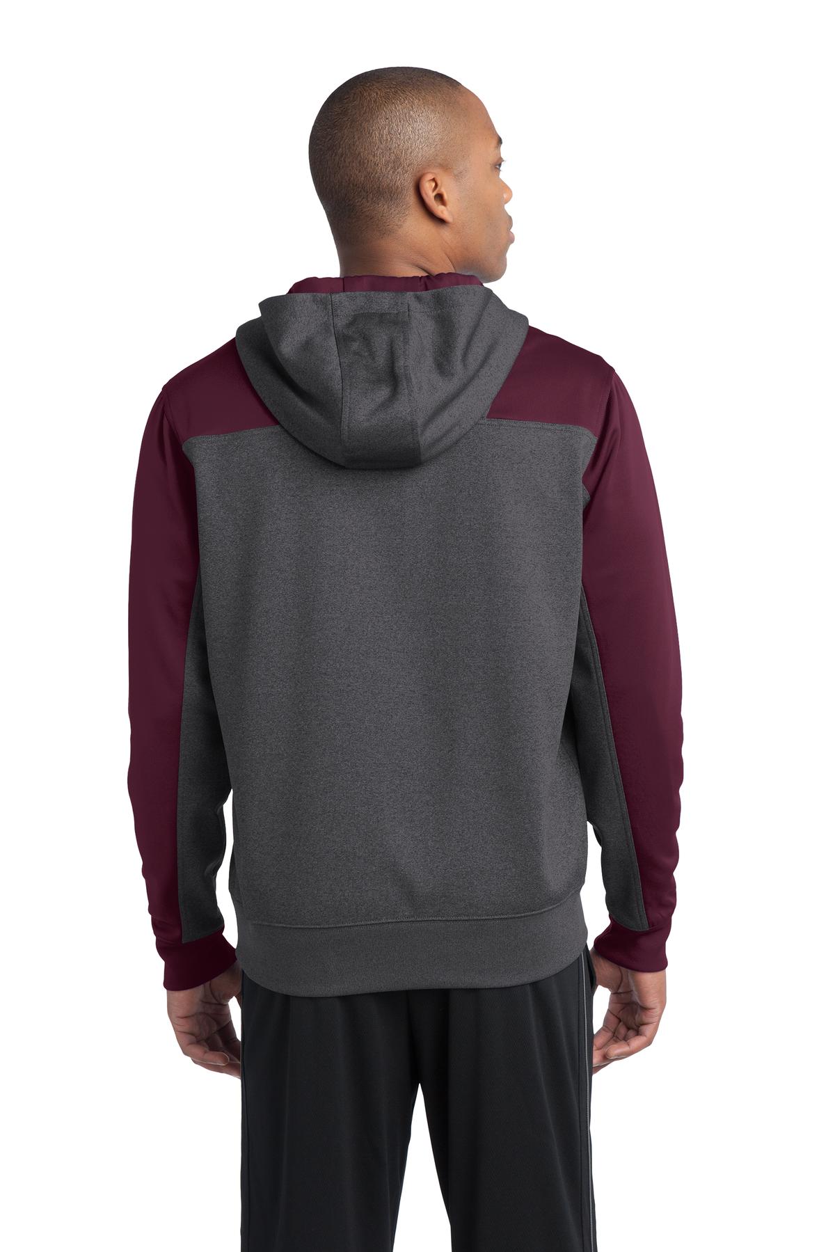 Sport-Tek Tech Fleece Colorblock 1/4-Zip Hooded Sweatshirt. ST249, custom hoodie or sweatshirt with logo imprint 46