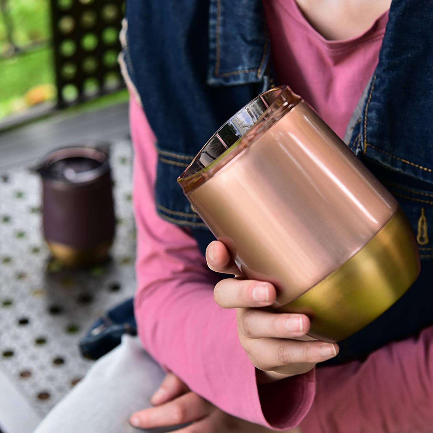 12oz Stainless Steel Tumbler w/ Lid 12