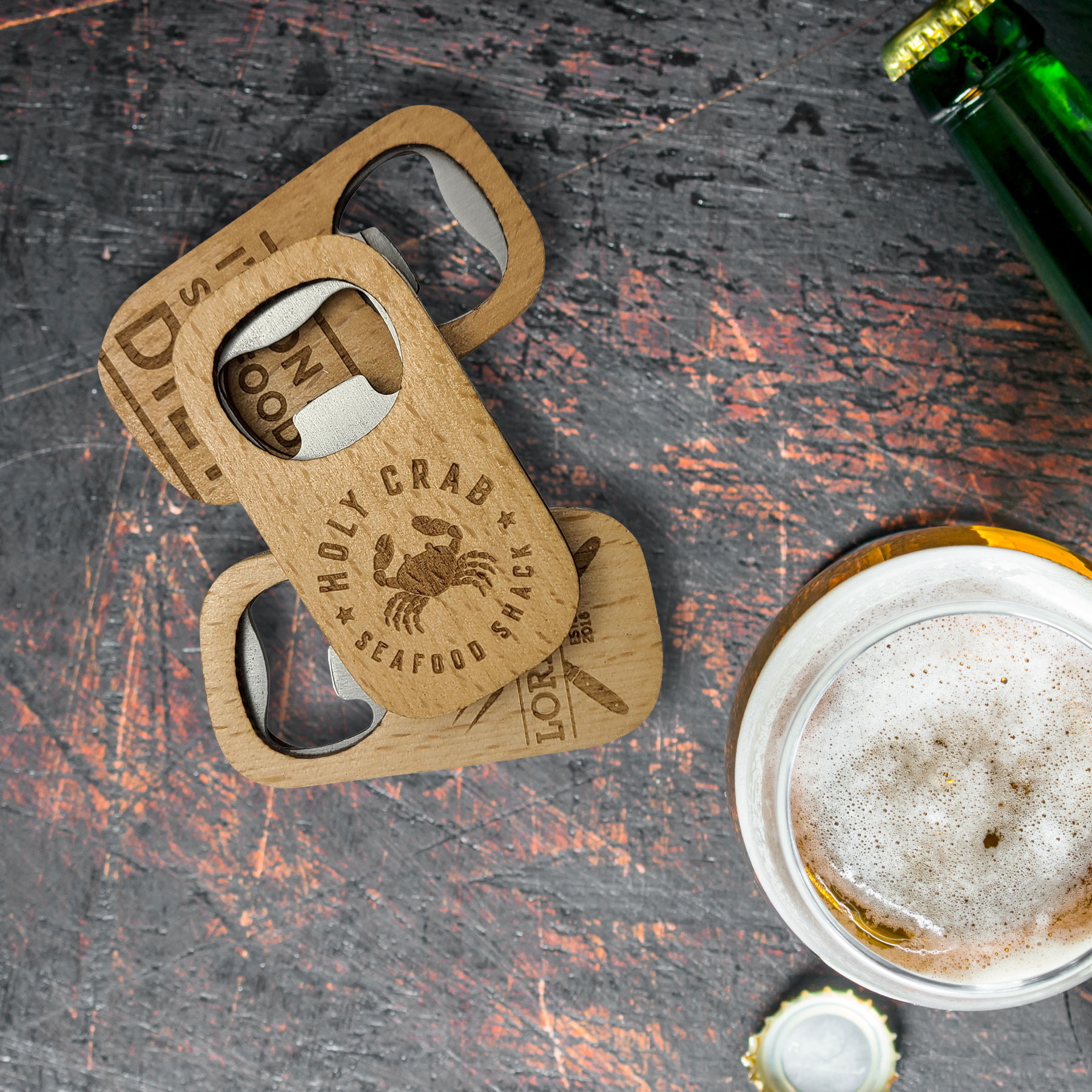 Wood Bottle Opener: Mini