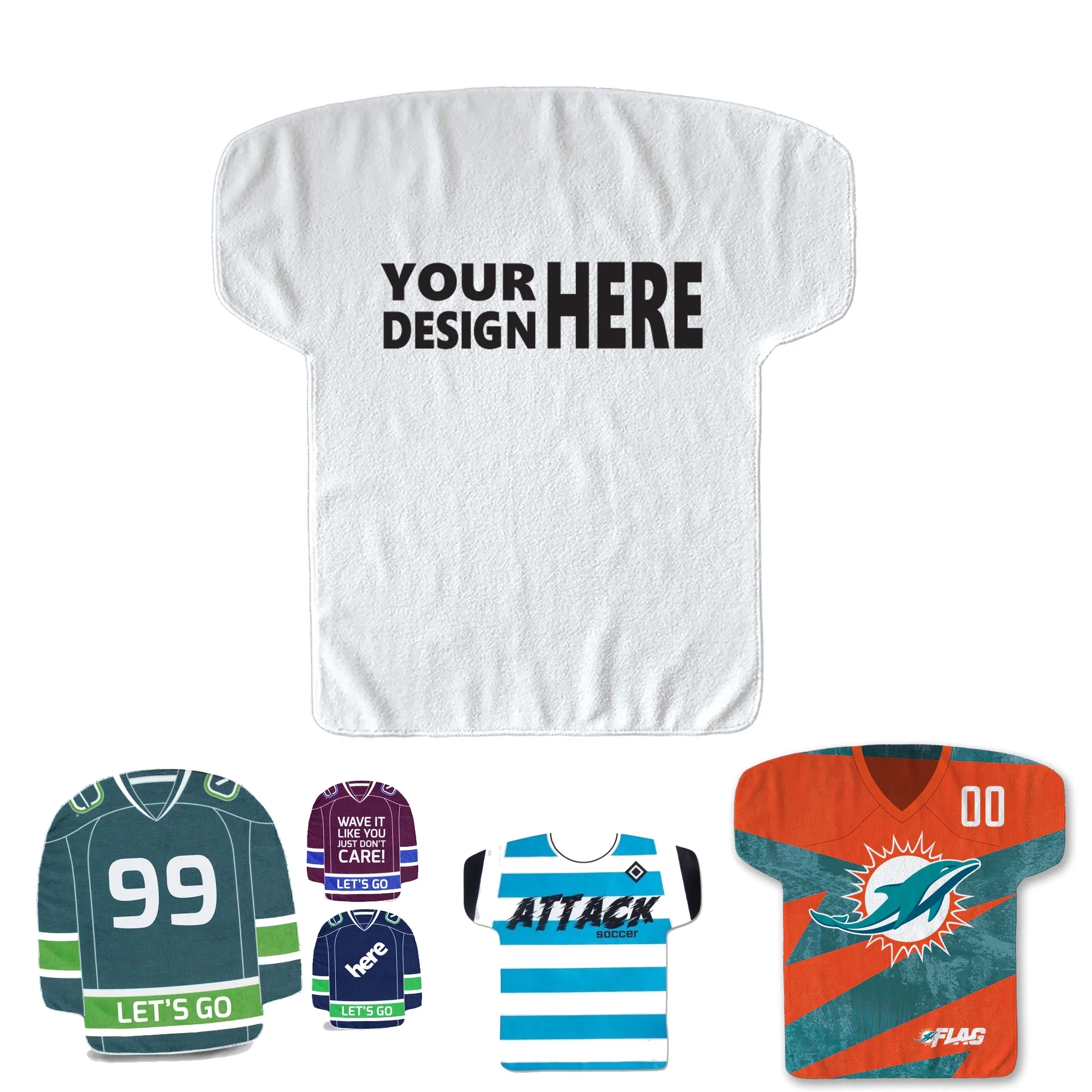 Customizable Jersey-Shaped Rally Towel