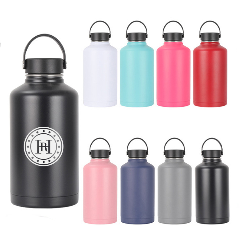 64 Oz. Double Wall Stainless Steel Bottle, custom water bottle with logo imprint 8