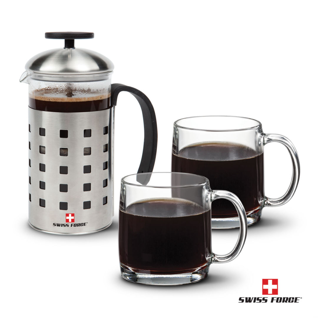 Swiss Force® Coffee Press & Nordic Mug Set 3
