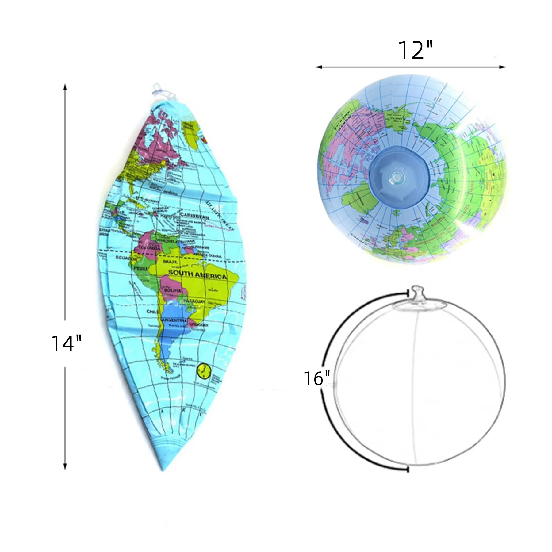 16" Globe Beach Ball MOQ 200 2