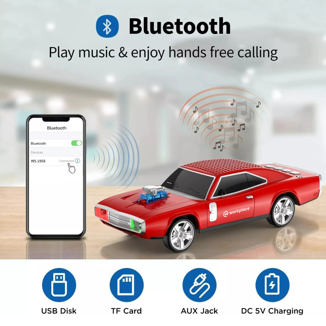 SonicWave Drive Muscle Car Bluetooth Speaker 11