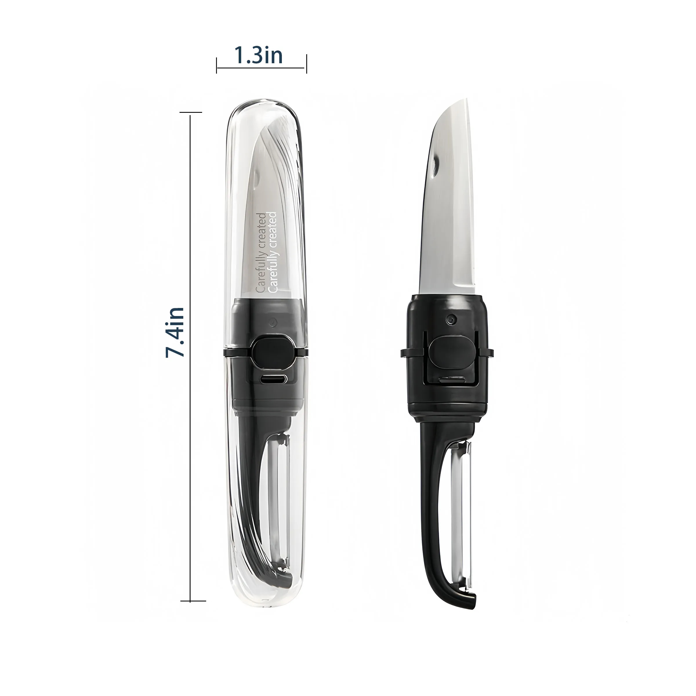 Polycarbonate Portable Folding Fruit Peeler With 10 6