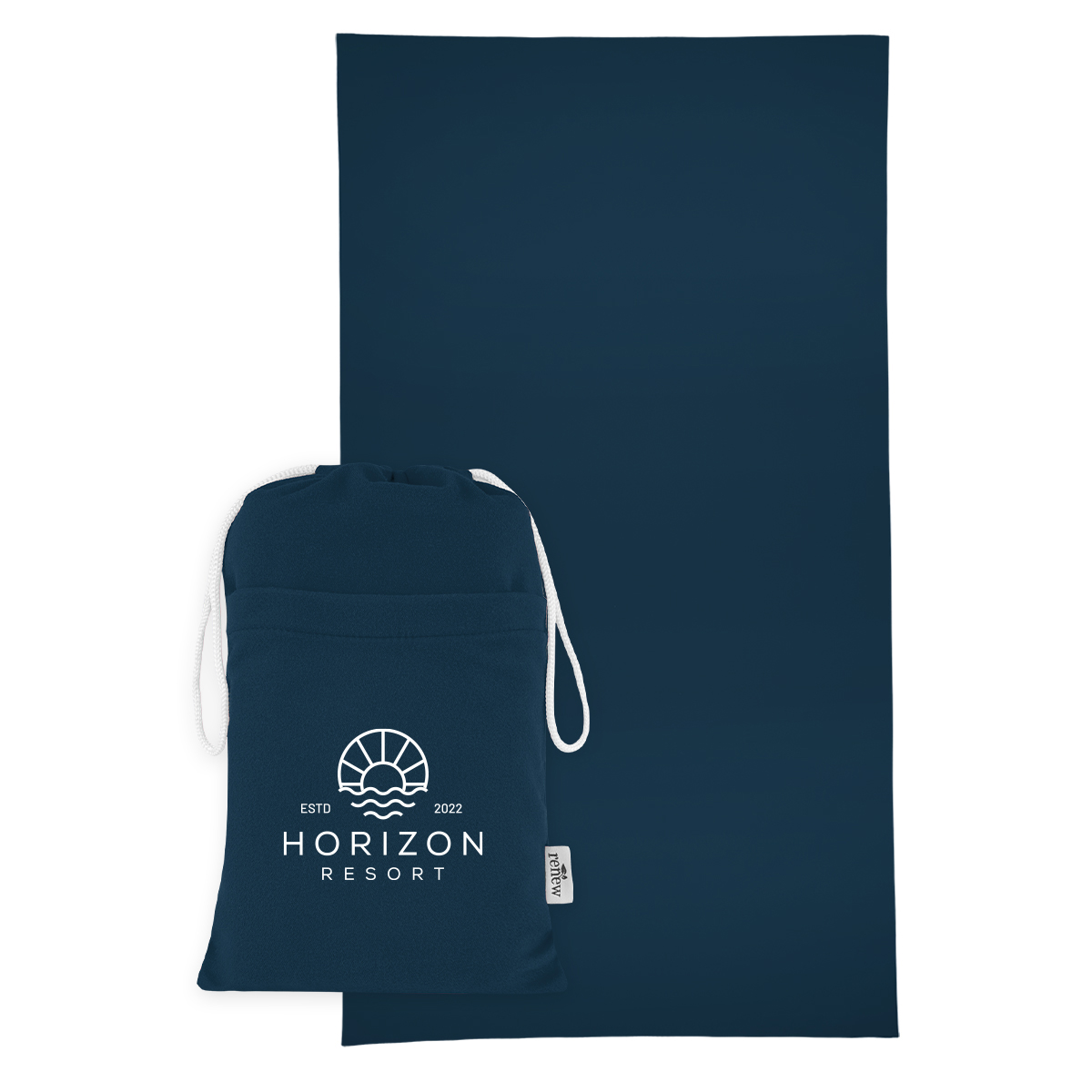 Sand-Free rPET Beach Towel With Pouch 8