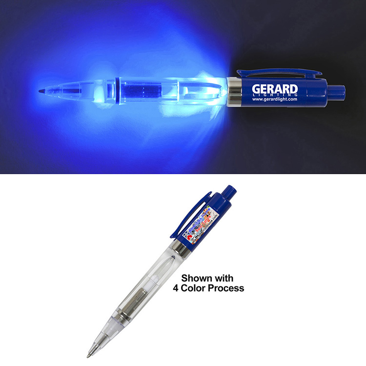 "Vicente" Light Up Pen with BLUE Color LED Light 5