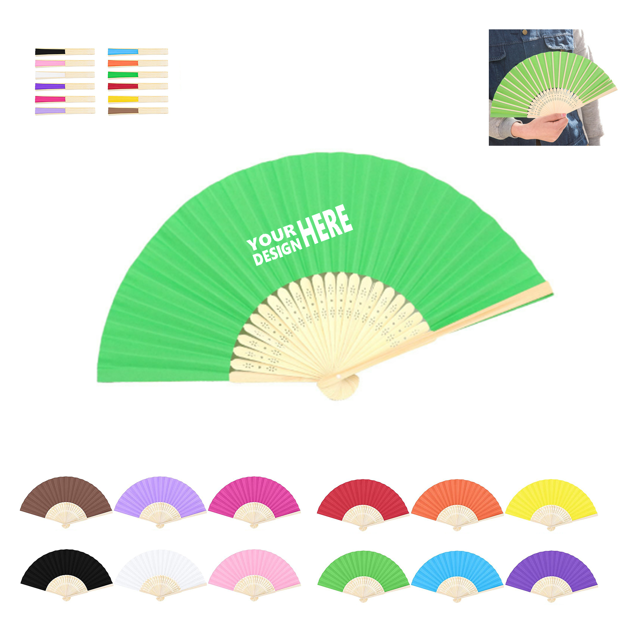 Custom Folding Paper Fan MOQ100 1
