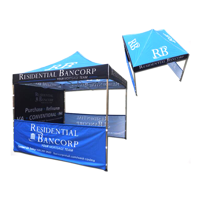 10' x 10' Pop Up Tent Top With Back Wall
