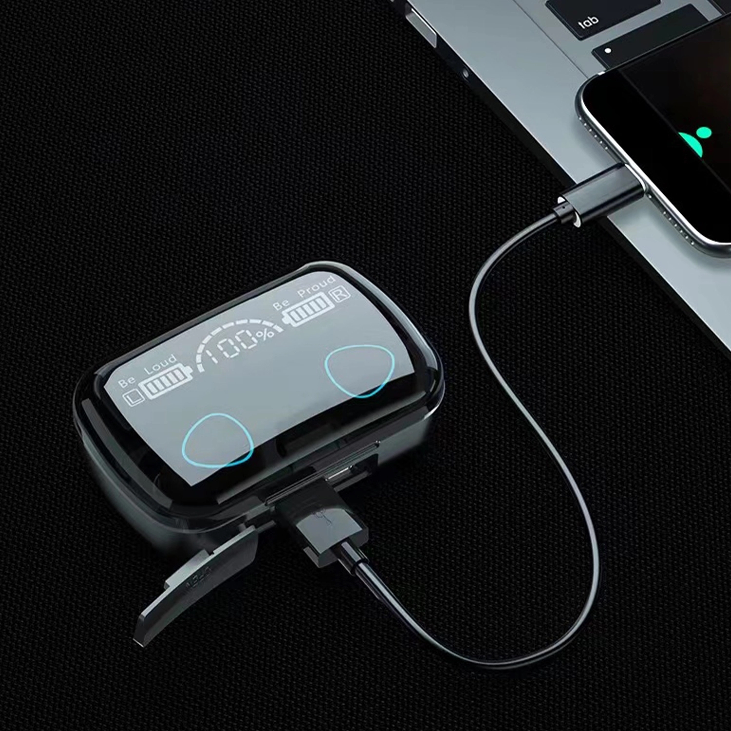 5D Surround Sound Wireless Earbuds with Charging Dock 10
