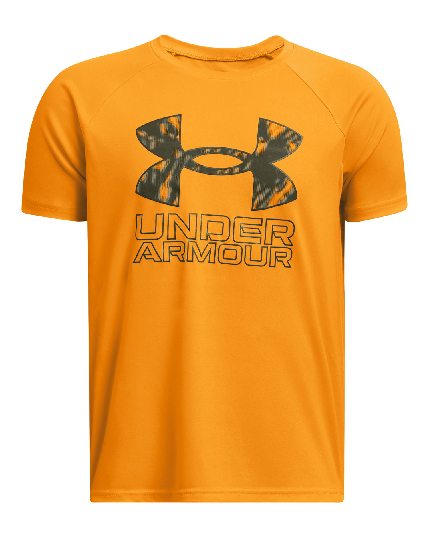 UA Tech Hybrid Print Fill Boys' Short Sleeve 30
