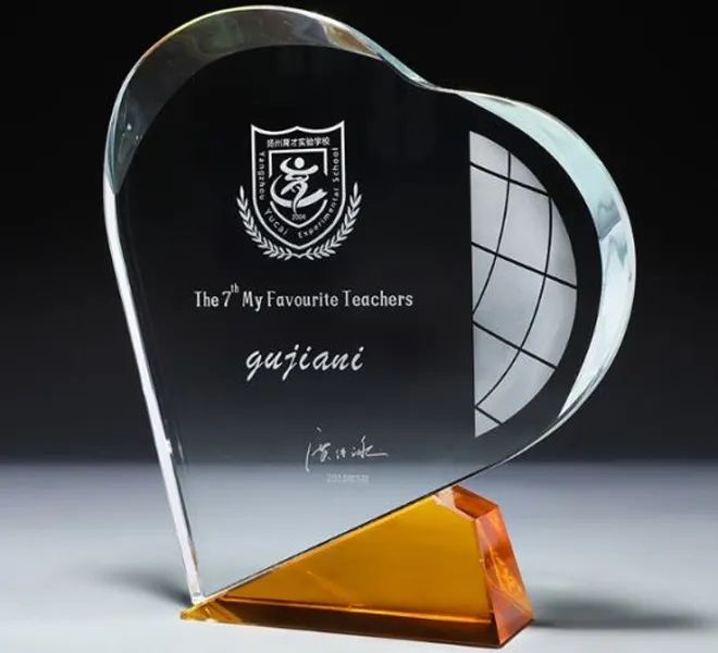 Giving Heart Optic Crystal Award 5