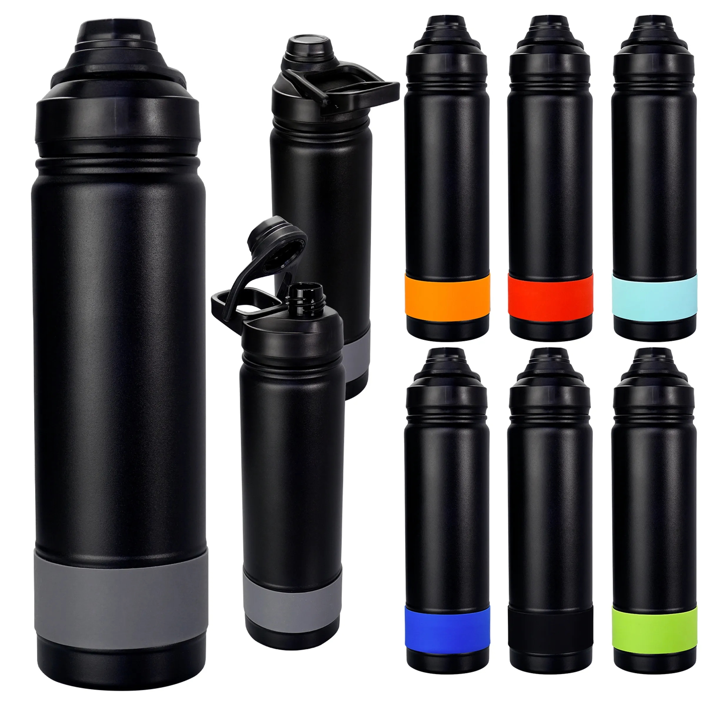 Sip Top 24 oz. Colorful Banded Bottle 6