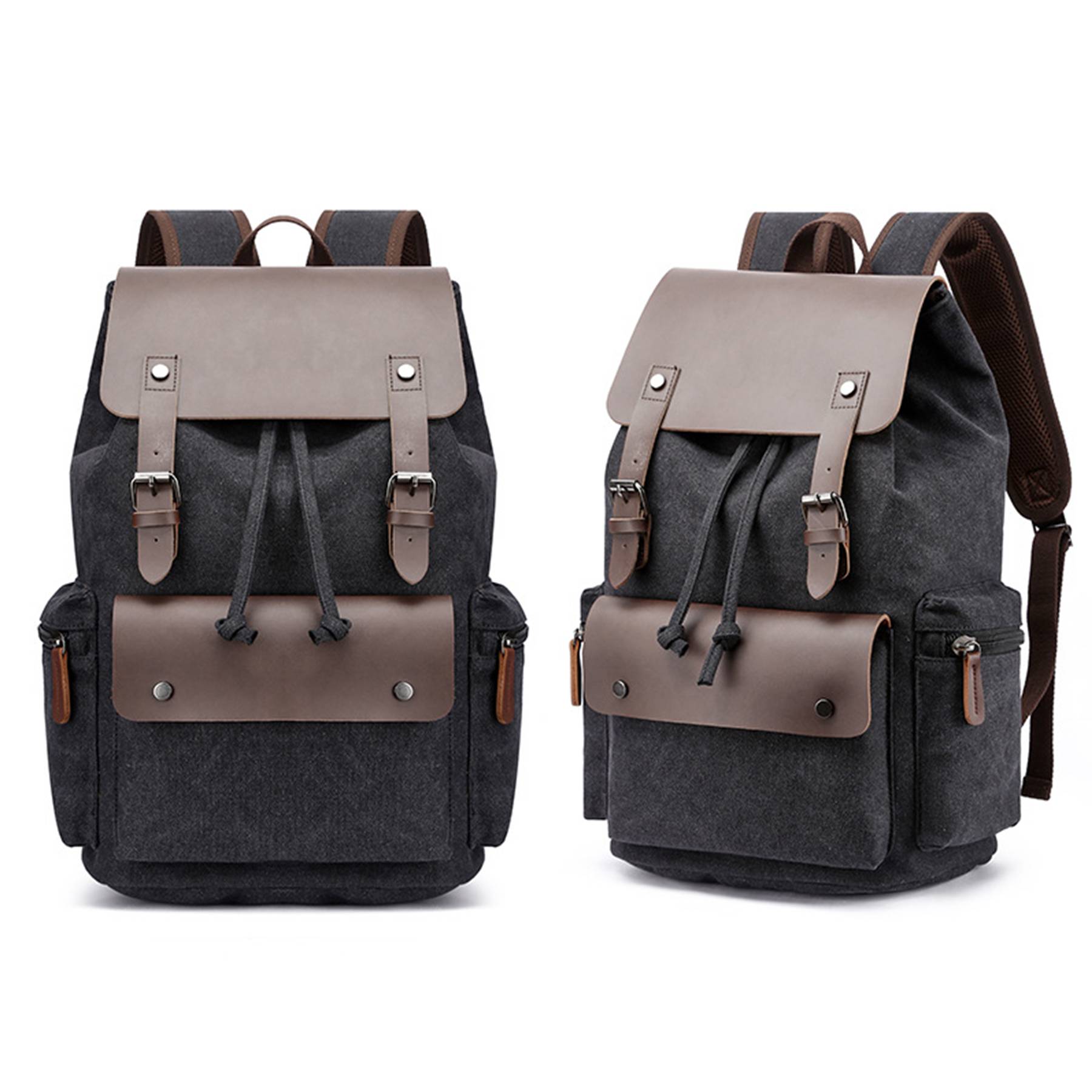 Men's Canvas Vintage travel Laptop Backpack 3