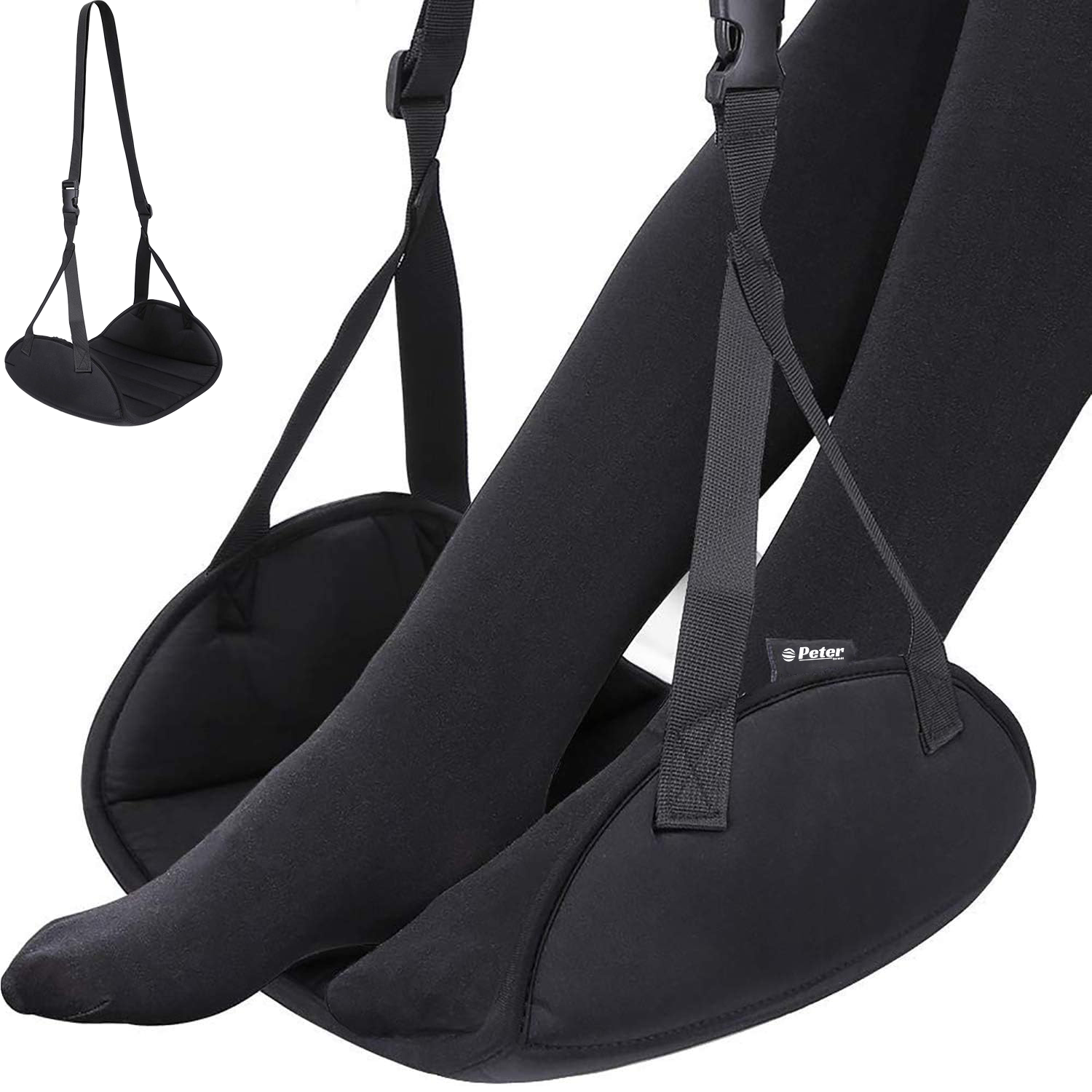 Adjustable Polyester Foot Rest Leg Support Hammock 2