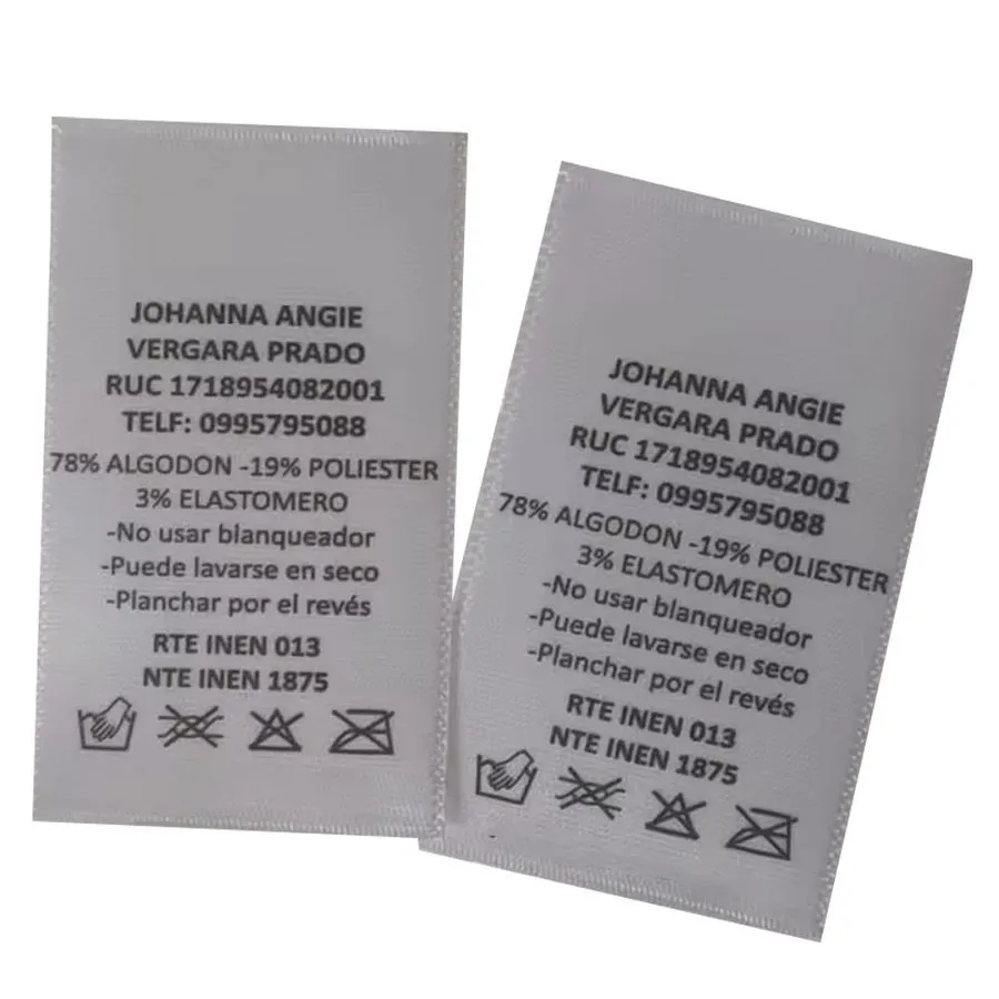 Printed Care Labels 15