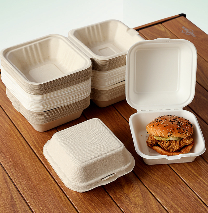Single Compartment To Go Hamburger Box 2