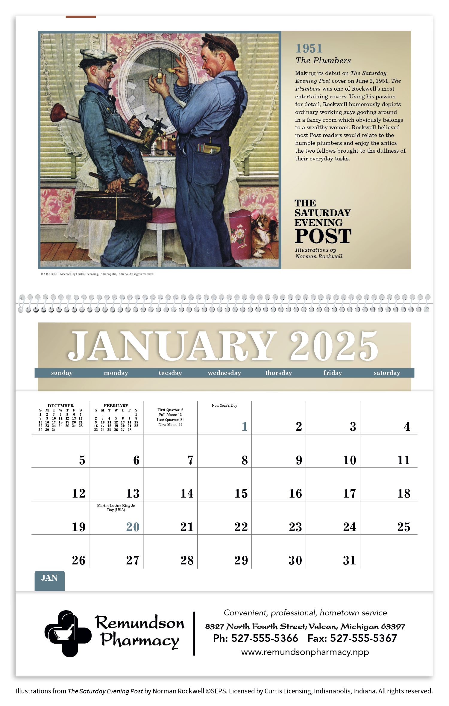 Triumph® Calendars The Saturday Evening Post Pocket Calendar 30
