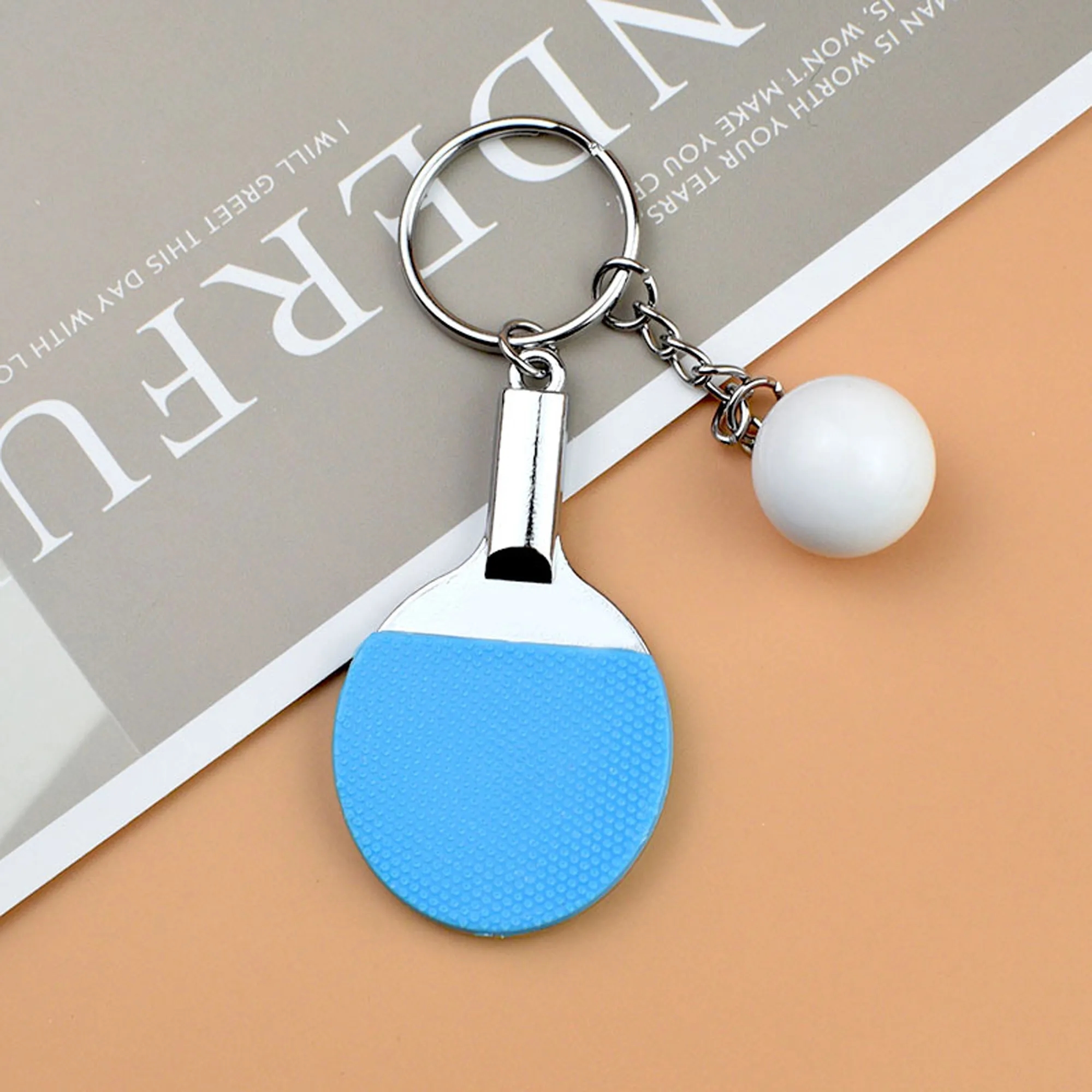 Mini Keyrings With Table Tennis Keychain 4