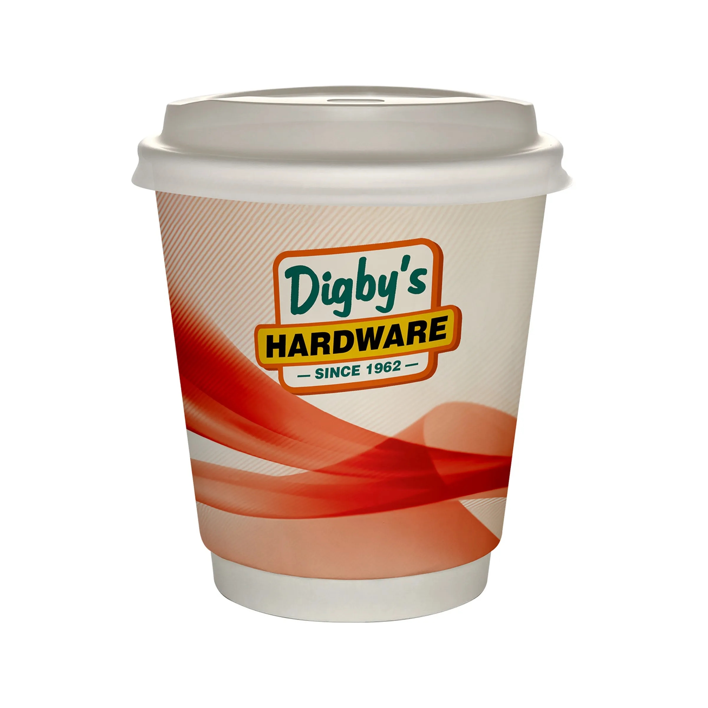 10 oz Full Color Groovy Insulated Paper Cup With Lid 9