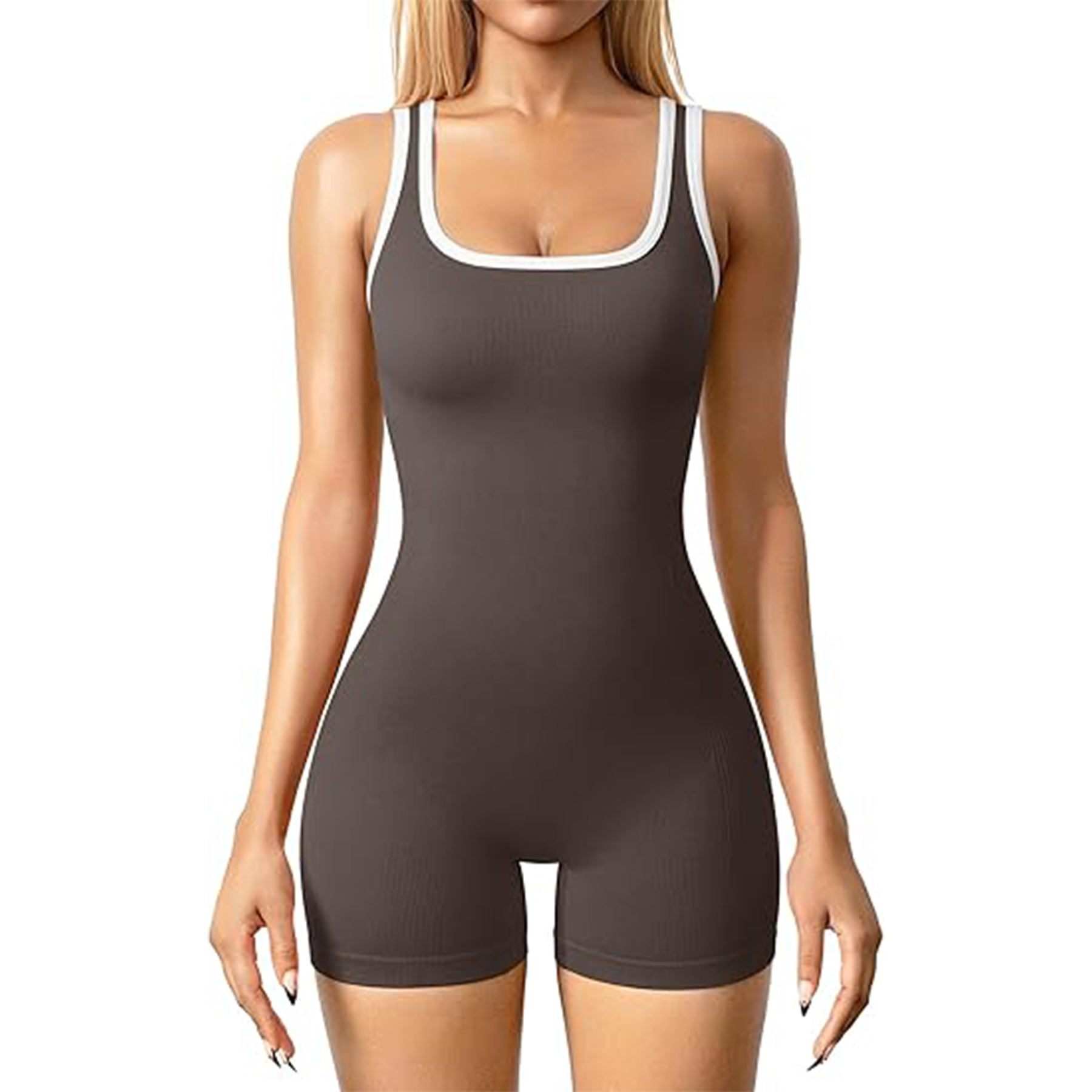 Women One Piece Tank Romper 3