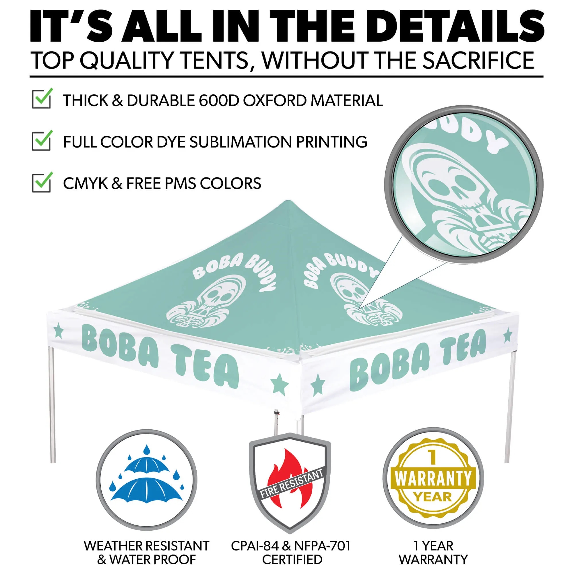 10ft x 10ft Custom Food Concession Canopy Tent Package 9